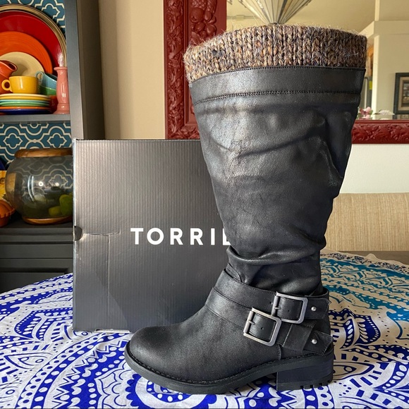 NWT TORRID Wide Width/Wide CALF Sweater Cuff Boots - Picture 6 of 16